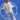 The Laze patterned children's flared pants - electric blue - Golden Child