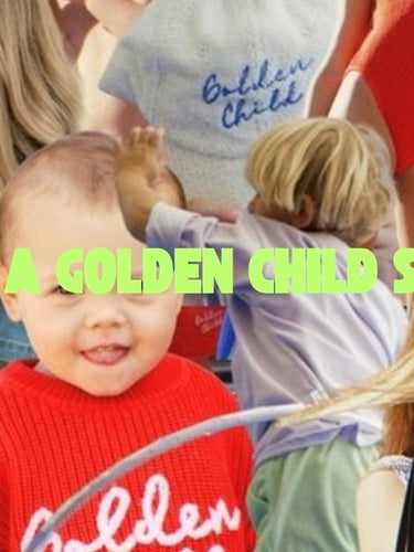 Children with text overlay 'Become a Golden Child Stockist' in a collage format.