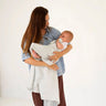 Baby Mini Stripe Organic Bamboo Cotton Baby Swaddle – Lilac - Golden Child
