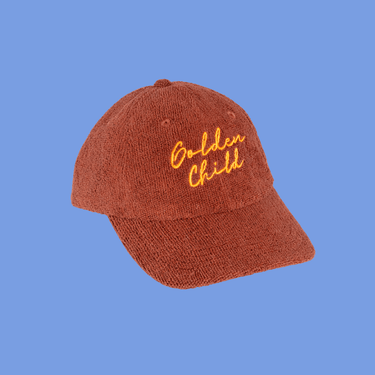Children's Terry Towelling Cap - Chocolate - Golden Child