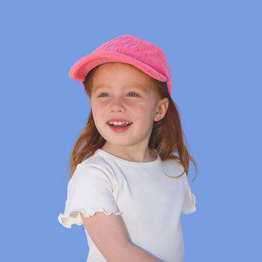 Children's Terry Towelling Cap - Pink - Golden Child