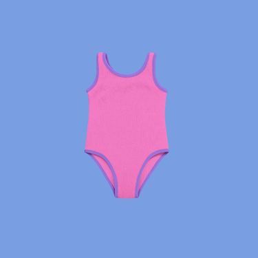 Golden Child Fluro Crinkle One Piece - Fluro Pink & lilac - Golden Child
