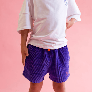 Golden Child Galaxy Cord Shorts - Purple Haze & Orange - Golden Child