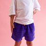 Golden Child Galaxy Cord Shorts - Purple Haze & Orange - Golden Child