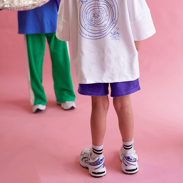 Golden Child Galaxy Cord Shorts - Purple Haze & Orange - Golden Child