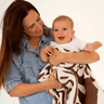 Golden Child Holiday Patterned Baby Muslin Wrap - Chocolate & Milk - Golden Child