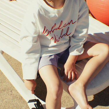 Golden Child Signature Long Sleeve Children's T-shirt - White - Golden Child