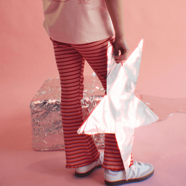 Golden Child Solar Flare Pants - Pink and red stripe - Golden Child