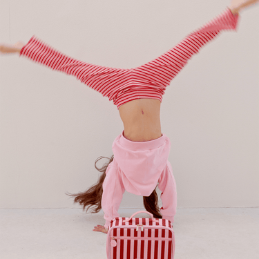 Golden Child Solar Flare Pants - Pink and red stripe - Golden Child