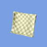 Lime Checked Organic Cotton Baby Swaddle - Golden Child