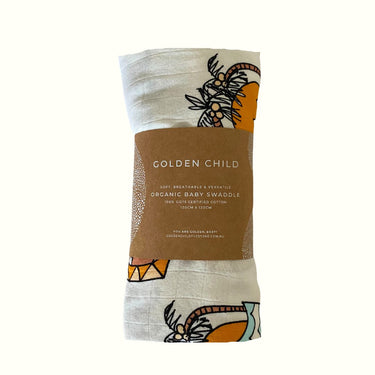 Lulu Pawlik X Golden Child Organic Patterned Swaddle - Golden Child