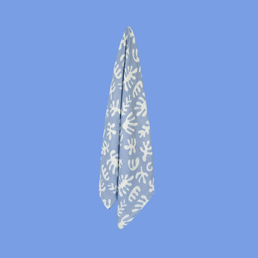 Marine Dream 100% Organic Cotton Baby Swaddle - Azure - Golden Child