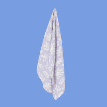 Marine Dream Organic Cotton Baby Muslin Wrap - Lilac - Golden Child