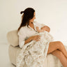 Marine Dream Organic Cotton Baby Muslin Wrap - Stone - Golden Child
