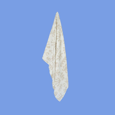 Marine Dream Organic Cotton Baby Swaddle - Stone - Golden Child
