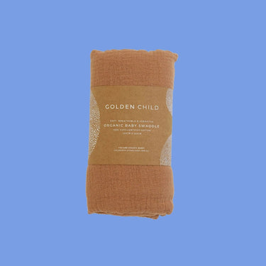 Organic Cotton Gauze Baby Swaddle - Golden Child