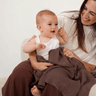 Organic Cotton Rainbow Speckled Baby Blanket - Chocolate - Golden Child