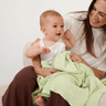 Organic Cotton Rainbow Speckled Baby Blanket - Lime - Golden Child