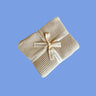 Organic Cotton Ribbed Knitted Baby Blanket - Golden Child