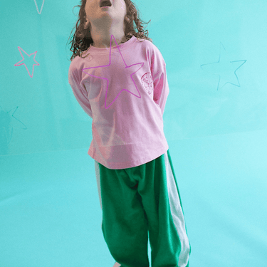 Outta Space Long Sleeve T-Shirt - Candy & Racer Red - Golden Child