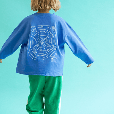 Outta Space Long Sleeve T-Shirt - Golden Blue & White - Golden Child