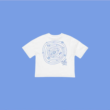 Outta Space Short Sleeve T-Shirt - White & Electric - Golden Child