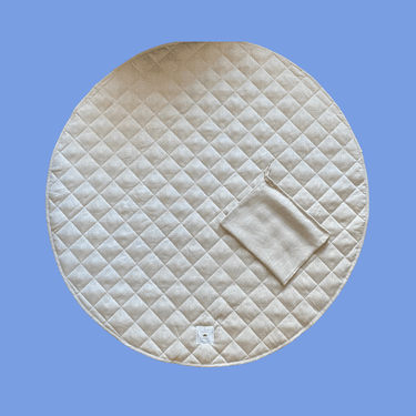 Quilted Linen Baby Play Mat - Golden Child