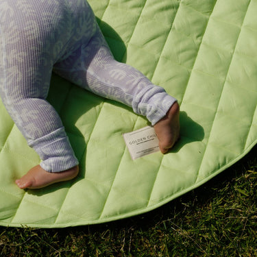 Quilted Linen Baby Play Mat - Golden Child