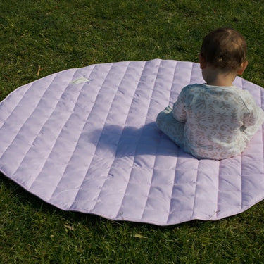 Quilted Linen Baby Play Mat - Golden Child