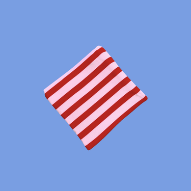 Retro Stripe Organic Cotton Blanket - Candy Pink & Red - Golden Child