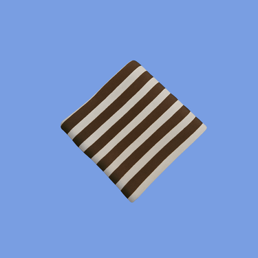 Retro Stripe Organic Cotton Blanket - Chocolate & Sand - Golden Child