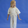The Connected Wide Leg Kids's Pants - Neutral Crush - Golden Child