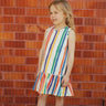 The Rainbow Striped Spin Me Round Dress - Golden Child